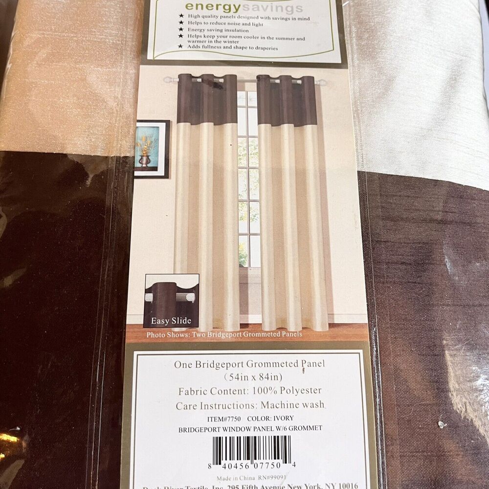 New Lot Of 2 Duck River Textile Bridgeport Grommet Top Curtain Panels 54 x 84